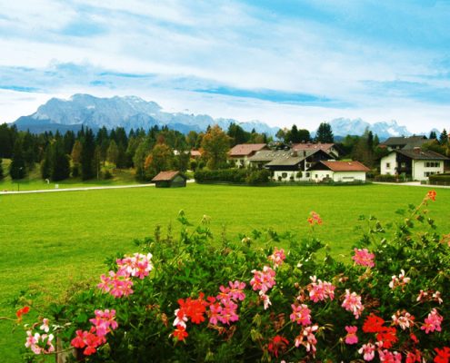 Ferienwohnung in Krün, Karwendel, Zugspitzblick 5 ***** Sterne, Ausblick