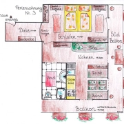 Ferienwohnung in Krün, Karwendel, Zugspitzblick 4 **** Sterne, Grundriss